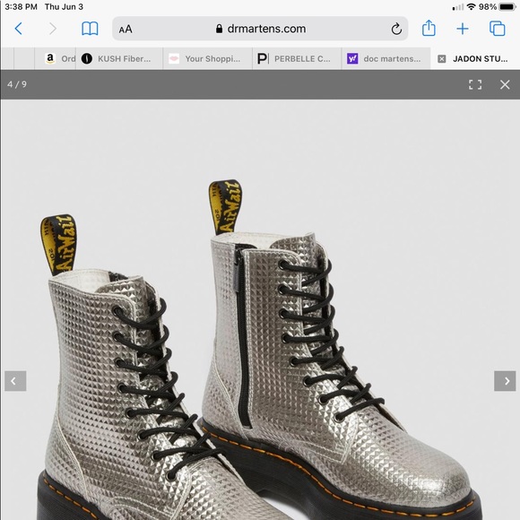 SOLD‼️DOC MARTENS JADON STUD LEATHER PLATFORM BOOT - Picture 3 of 16